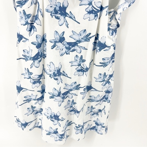 ✅ J.O.A FLORAL DRESS BLUE/WHITE MINI DRESS SIZE SMALL - Picture 4 of 7